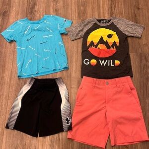 Two boy outfits size 6 under Armour
